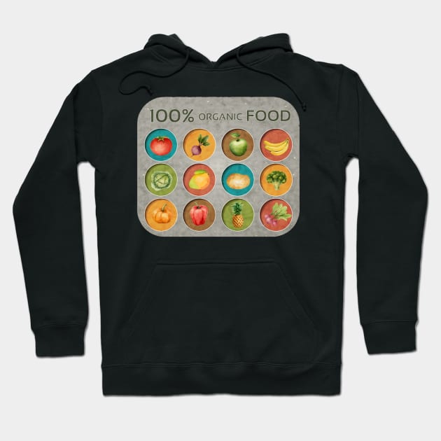 Best Food For The Healthy Hoodie by wakemeupwhenend art.co